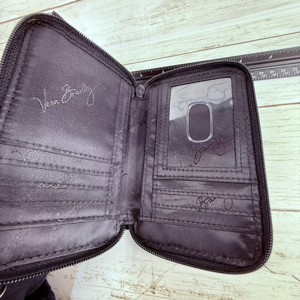 Vera Bradley Black Quilted Microfiber Smartphone Wristlet Wallet‎ Organizer - Picture 3 of 5